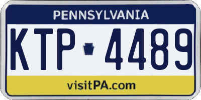 PA license plate KTP4489