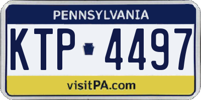 PA license plate KTP4497