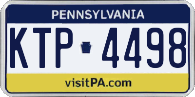 PA license plate KTP4498