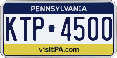 PA license plate KTP4500