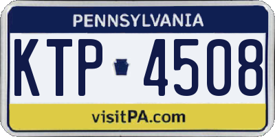 PA license plate KTP4508