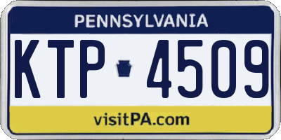 PA license plate KTP4509