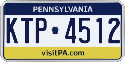 PA license plate KTP4512