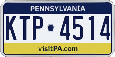 PA license plate KTP4514