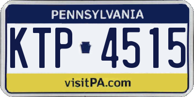 PA license plate KTP4515