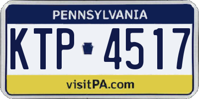 PA license plate KTP4517