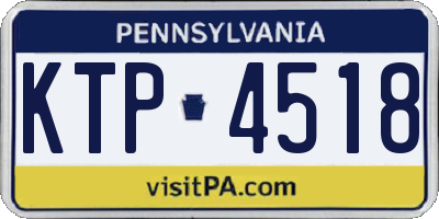 PA license plate KTP4518