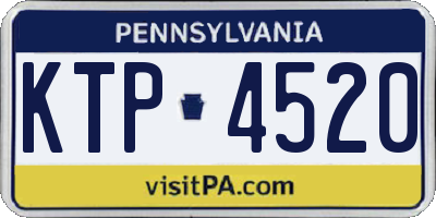 PA license plate KTP4520