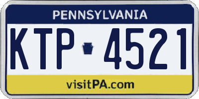 PA license plate KTP4521