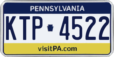 PA license plate KTP4522