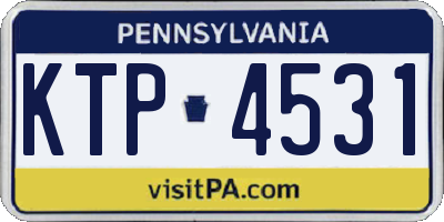 PA license plate KTP4531