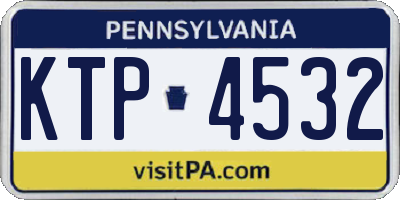 PA license plate KTP4532