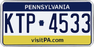PA license plate KTP4533