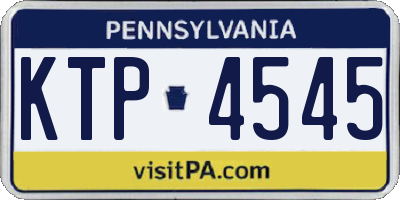 PA license plate KTP4545