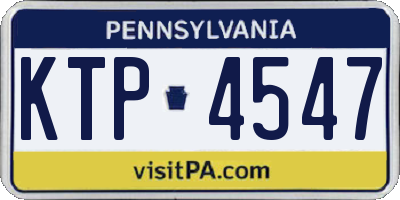 PA license plate KTP4547