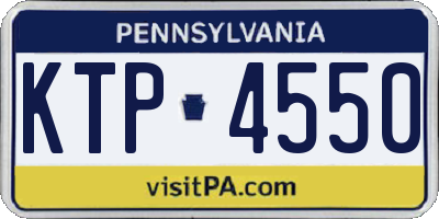 PA license plate KTP4550