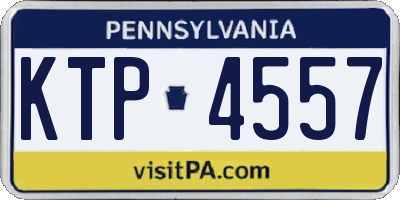 PA license plate KTP4557