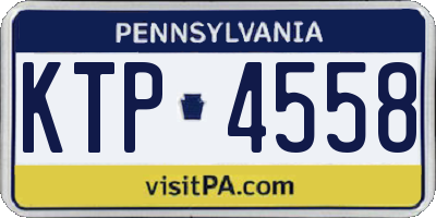 PA license plate KTP4558