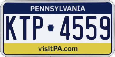 PA license plate KTP4559