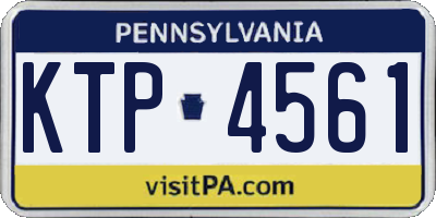 PA license plate KTP4561