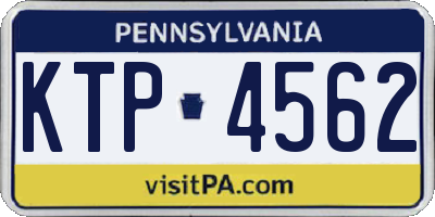 PA license plate KTP4562