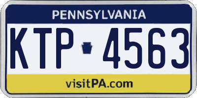 PA license plate KTP4563