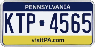 PA license plate KTP4565