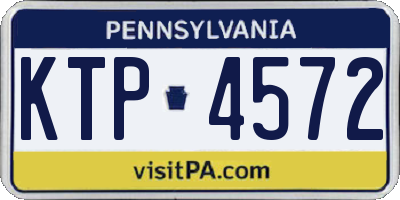 PA license plate KTP4572