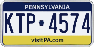 PA license plate KTP4574