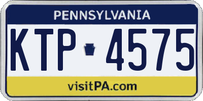 PA license plate KTP4575