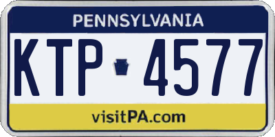 PA license plate KTP4577