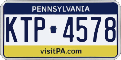 PA license plate KTP4578