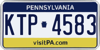 PA license plate KTP4583