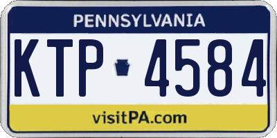 PA license plate KTP4584