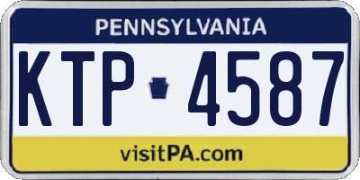 PA license plate KTP4587