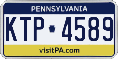 PA license plate KTP4589