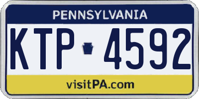 PA license plate KTP4592