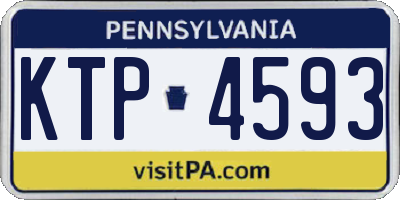 PA license plate KTP4593