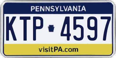 PA license plate KTP4597