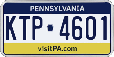 PA license plate KTP4601