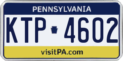 PA license plate KTP4602