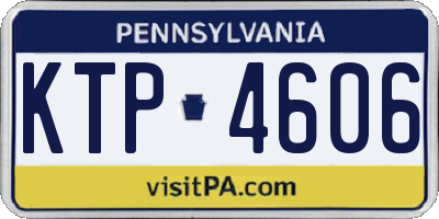 PA license plate KTP4606
