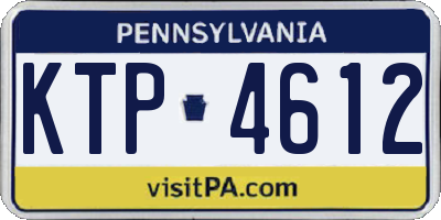 PA license plate KTP4612