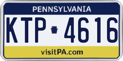 PA license plate KTP4616