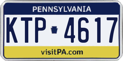 PA license plate KTP4617