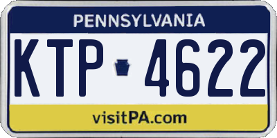 PA license plate KTP4622