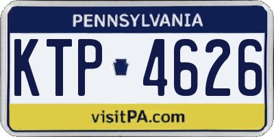 PA license plate KTP4626