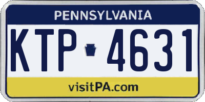 PA license plate KTP4631