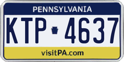 PA license plate KTP4637