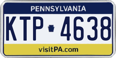 PA license plate KTP4638